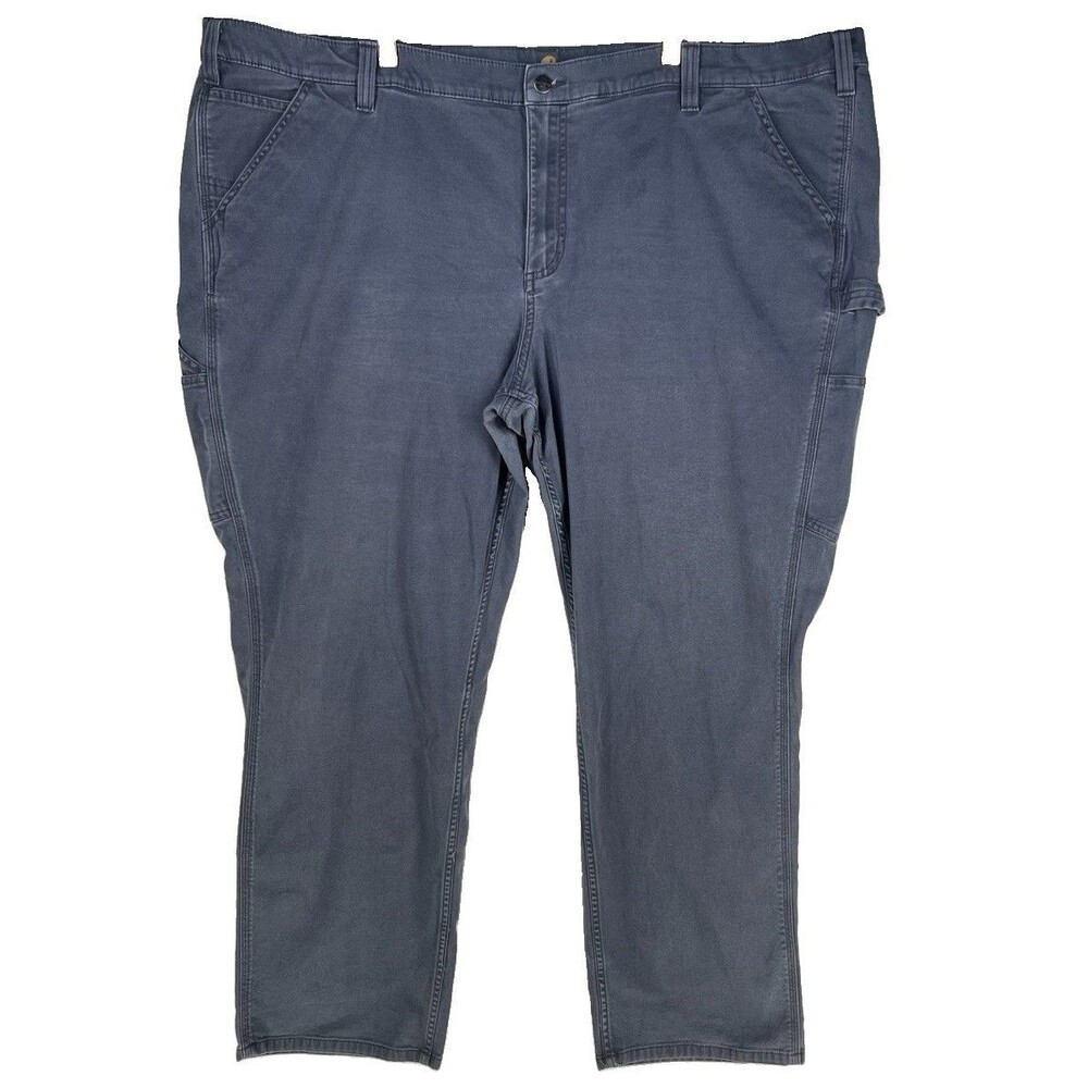 Carhartt Original Fit Women's 26W Crawford Pants Gray Straight Leg Canvas 28” In